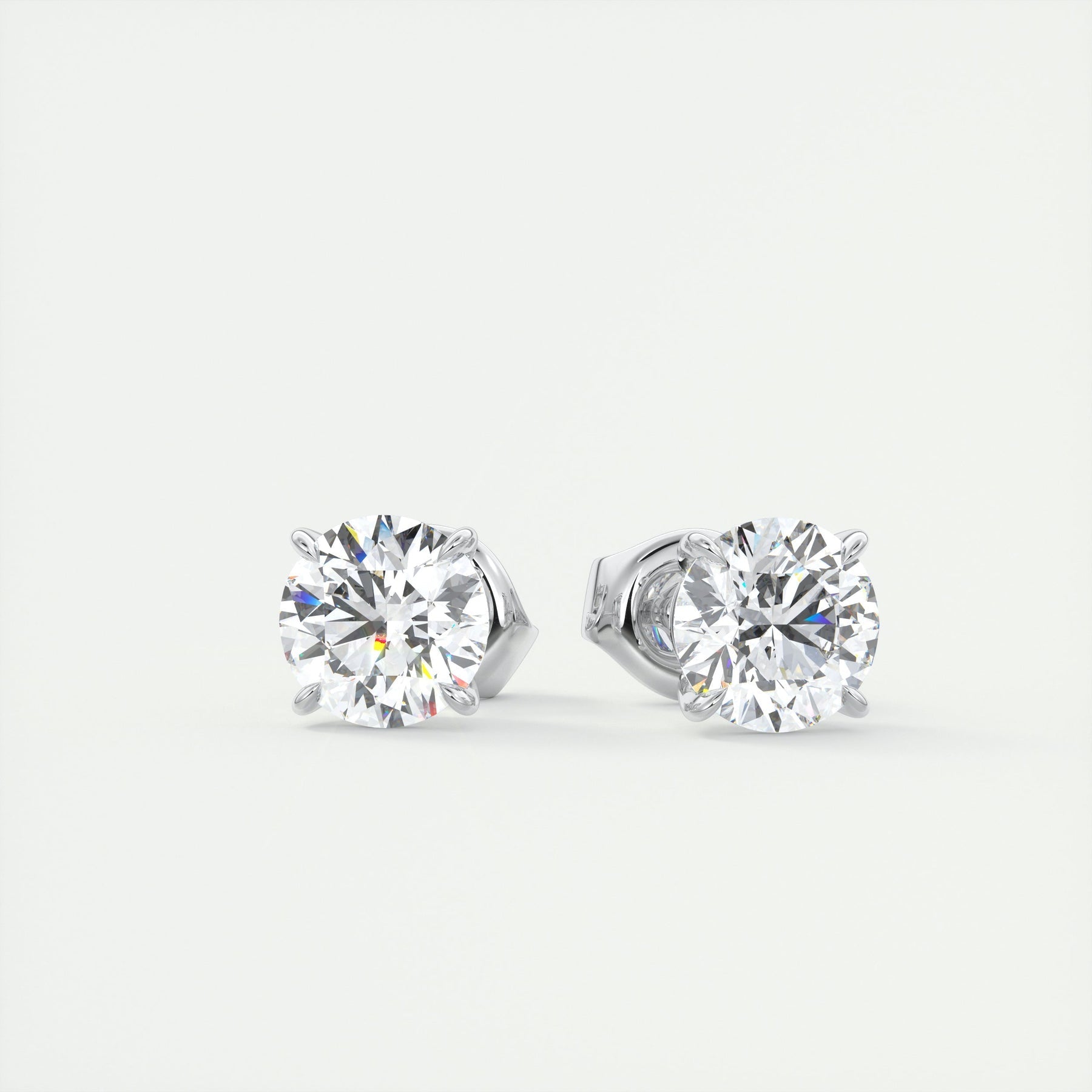 Moissanite 1.70 CT Round Diamond Stud Earring