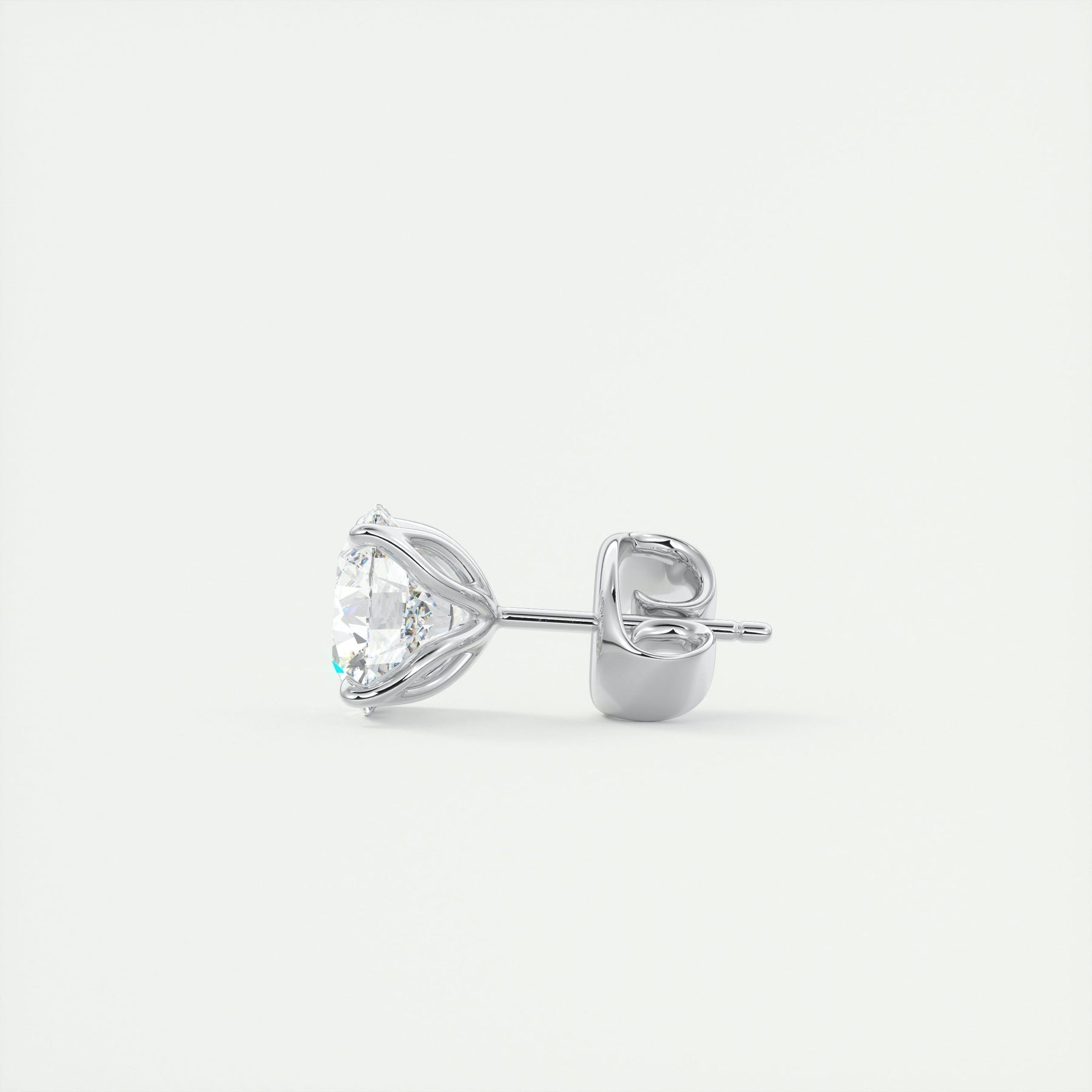 Moissanite 1.40 CT Round Diamond Stud Earring