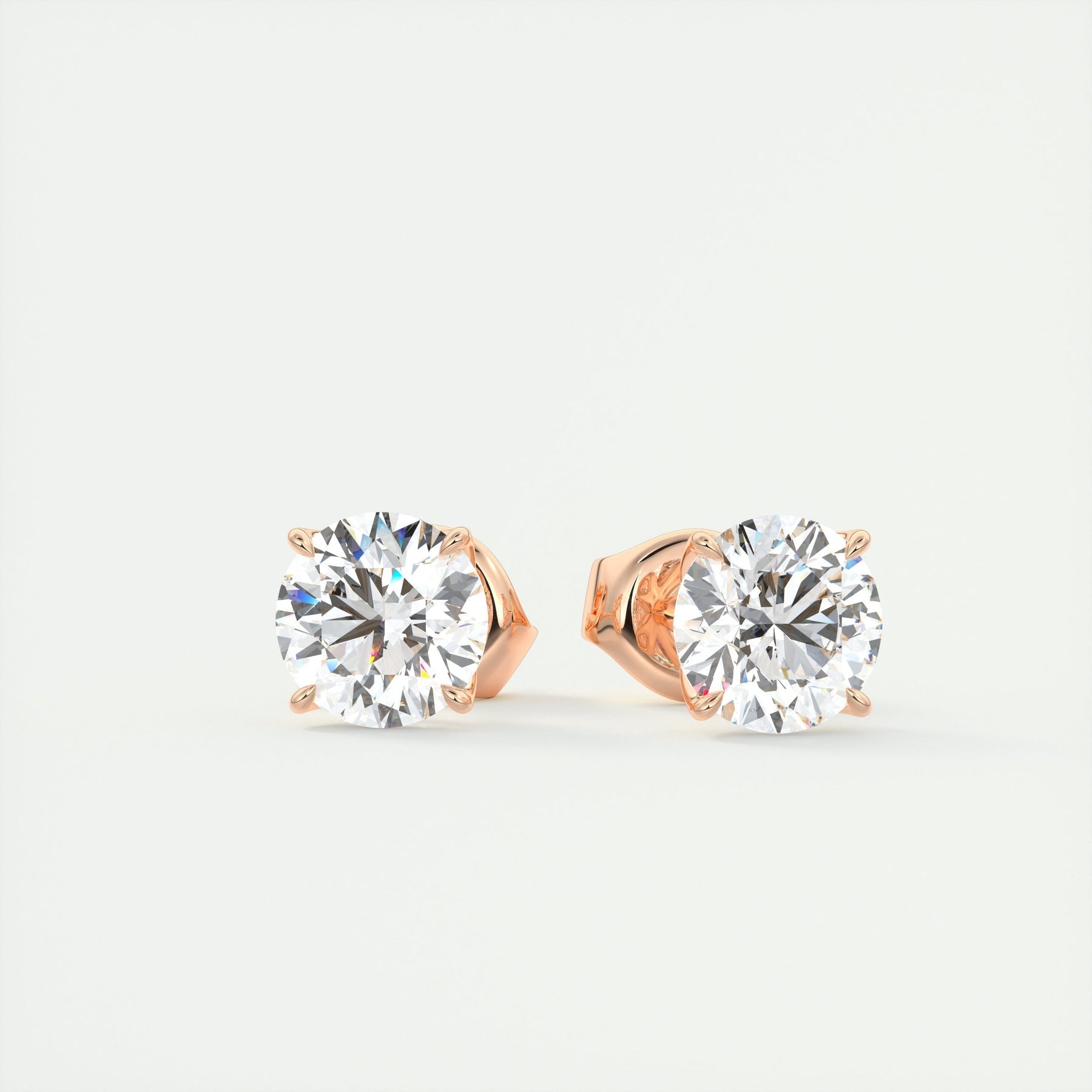 Moissanite 1.40 CT Round Diamond Stud Earring