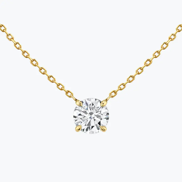 Moissanite 0.70  CT Round Diamond Necklace