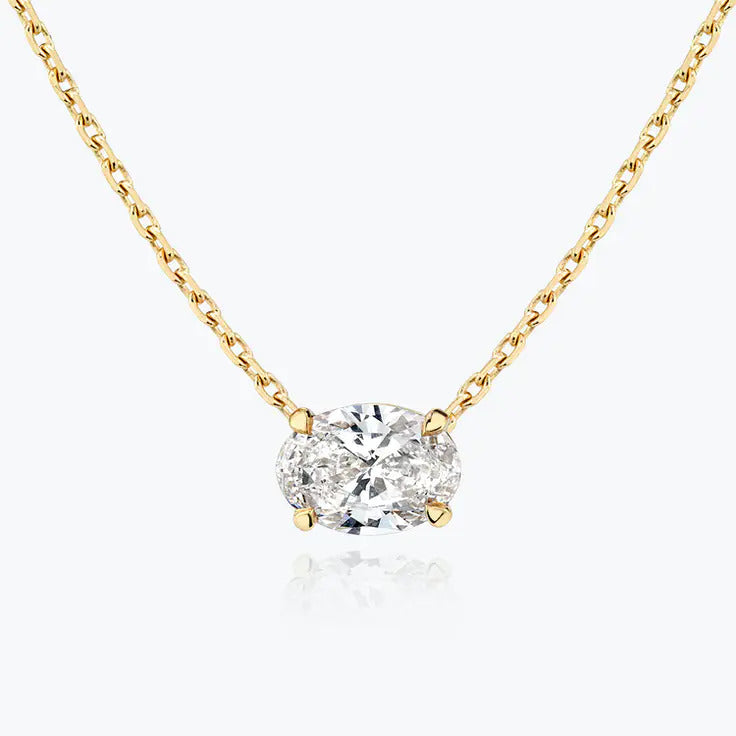 Moissanite 0.50 CT Oval Diamond Necklace