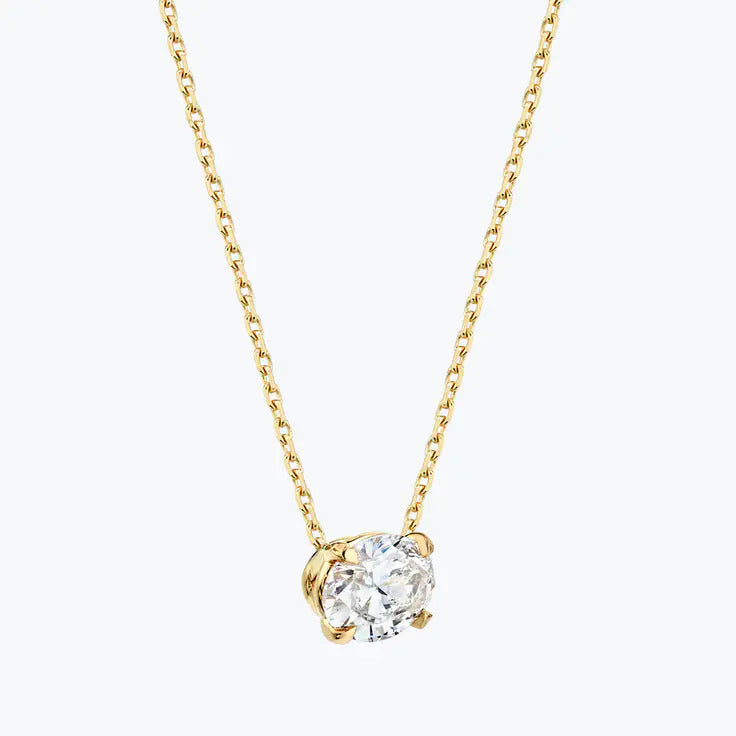 Moissanite 0.50 CT Oval Diamond Necklace