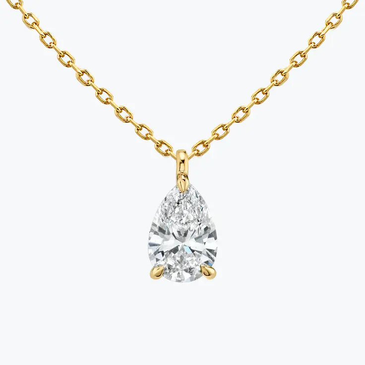 Moissanite 0.80 CT Pear Diamond Necklace