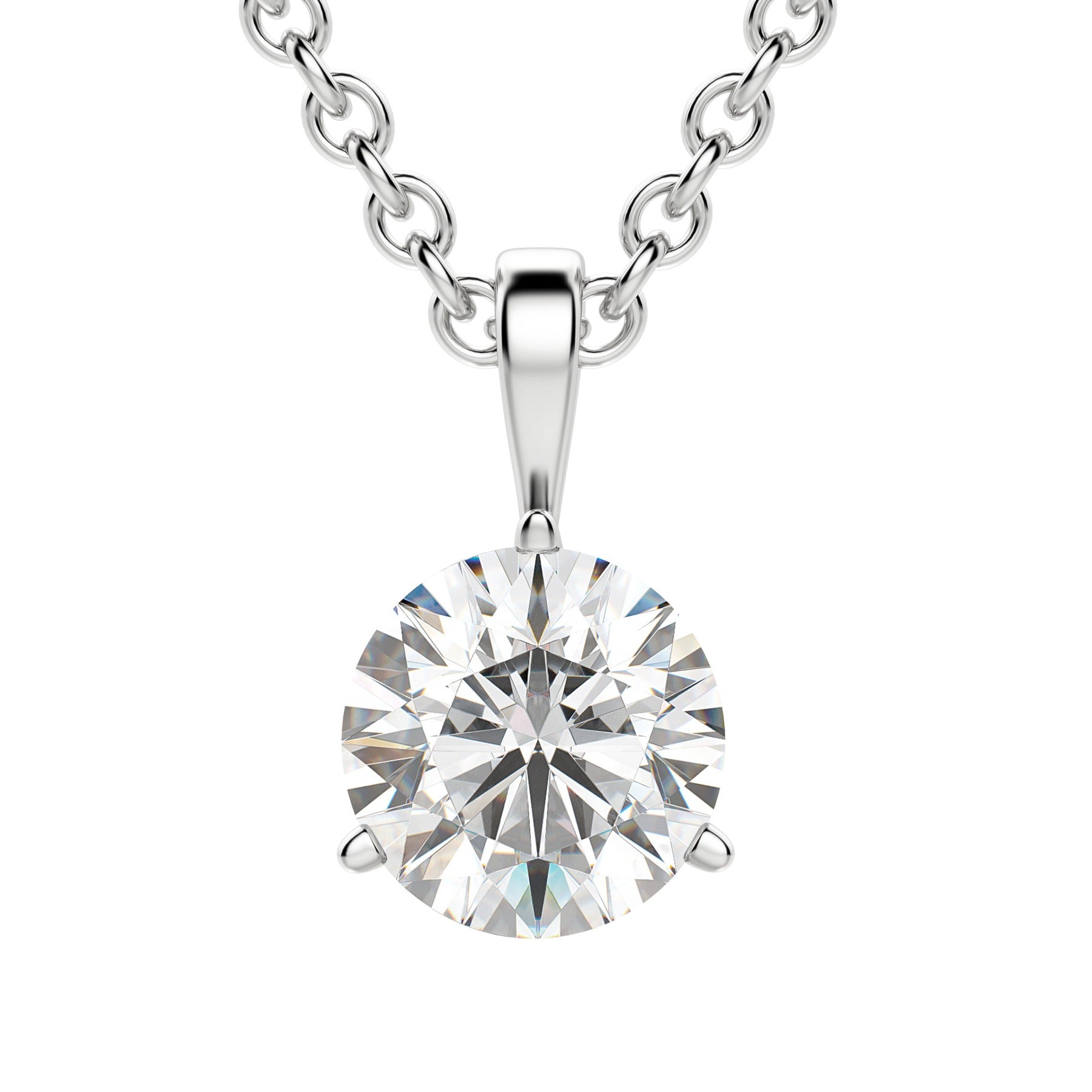 Moissanite 1.00 CT Round Diamond Necklace