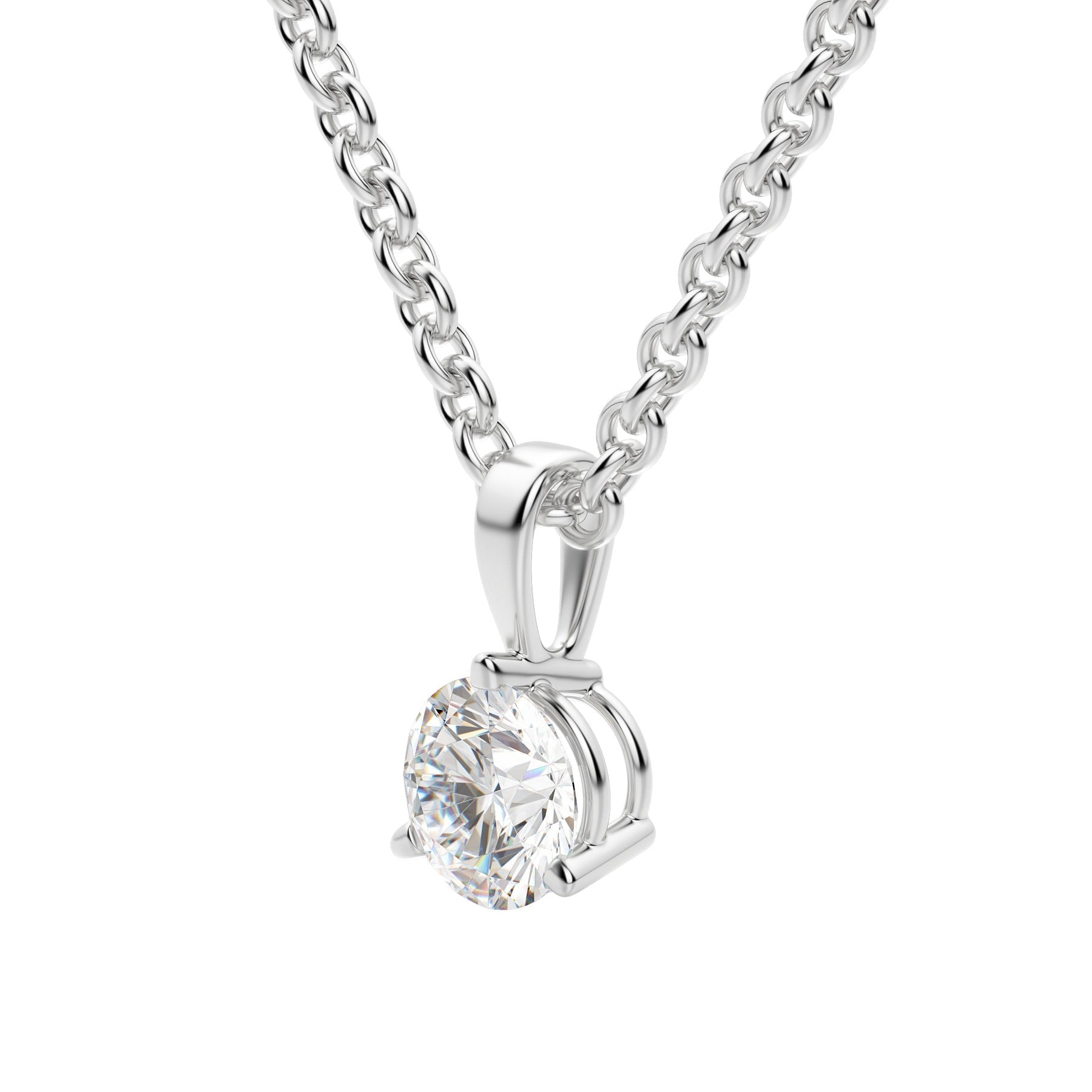 Moissanite 1.00 CT Round Diamond Necklace