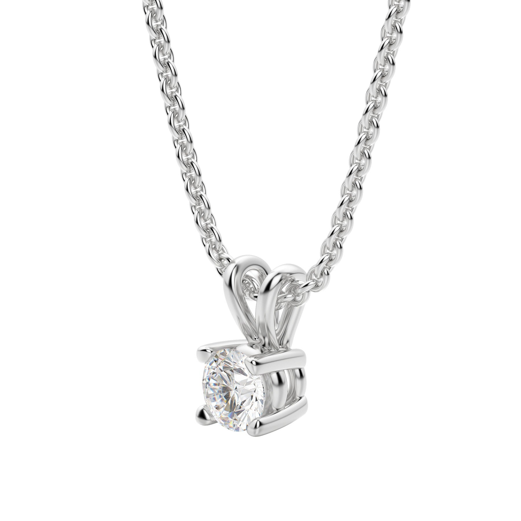 Moissanite 0.70 CT Round Diamond Necklace