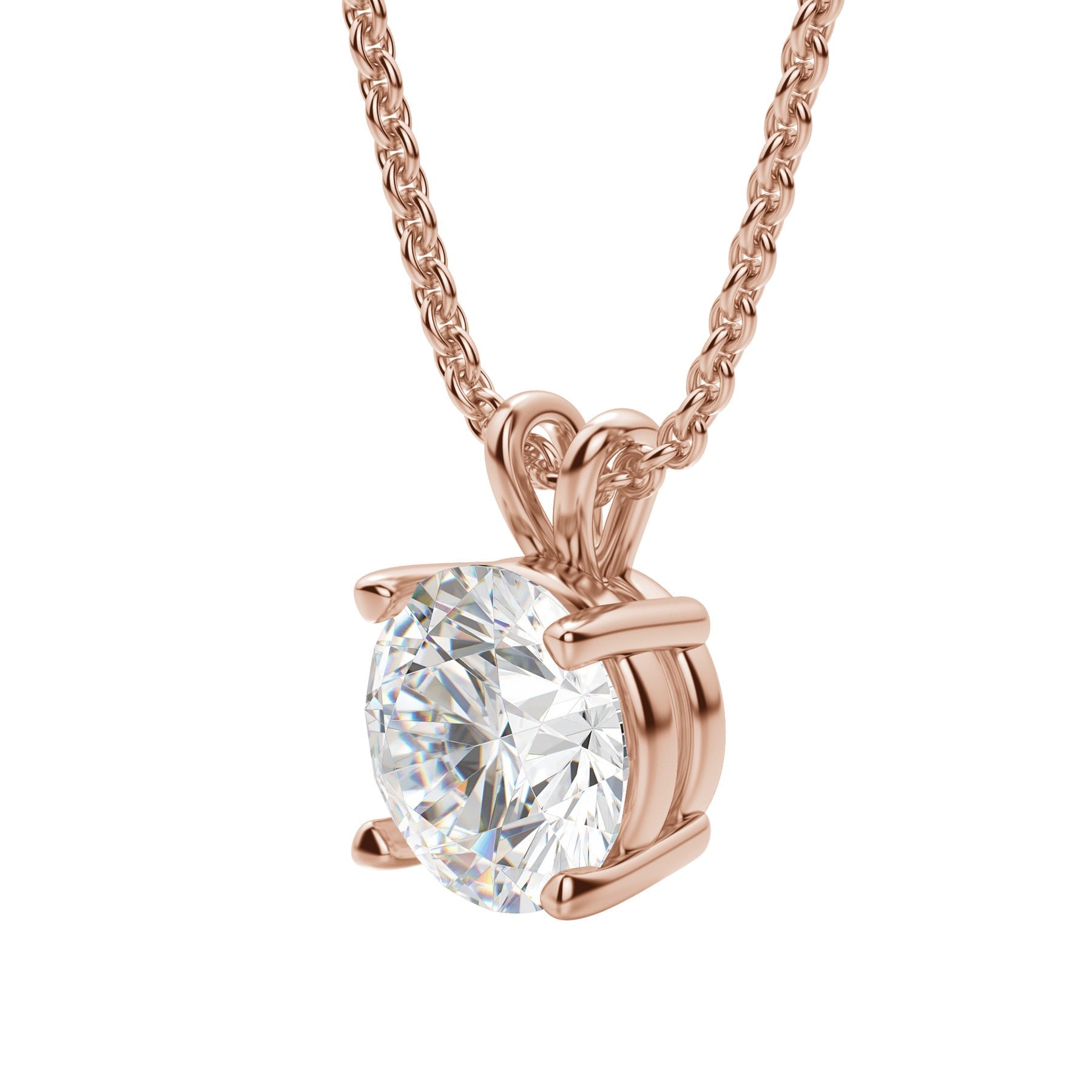 Moissanite 0.70 CT Round Diamond Necklace