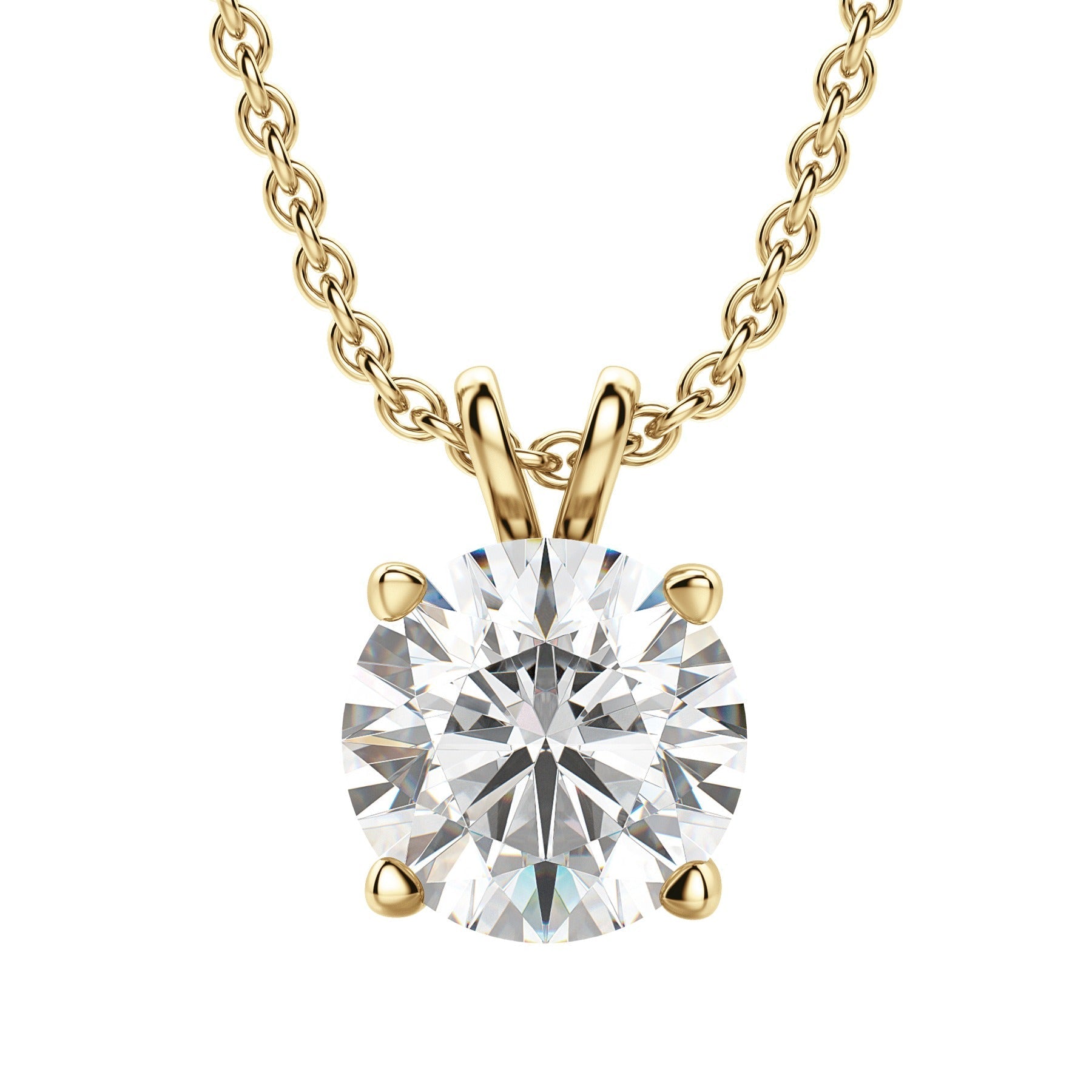 Moissanite 0.70 CT Round Diamond Necklace