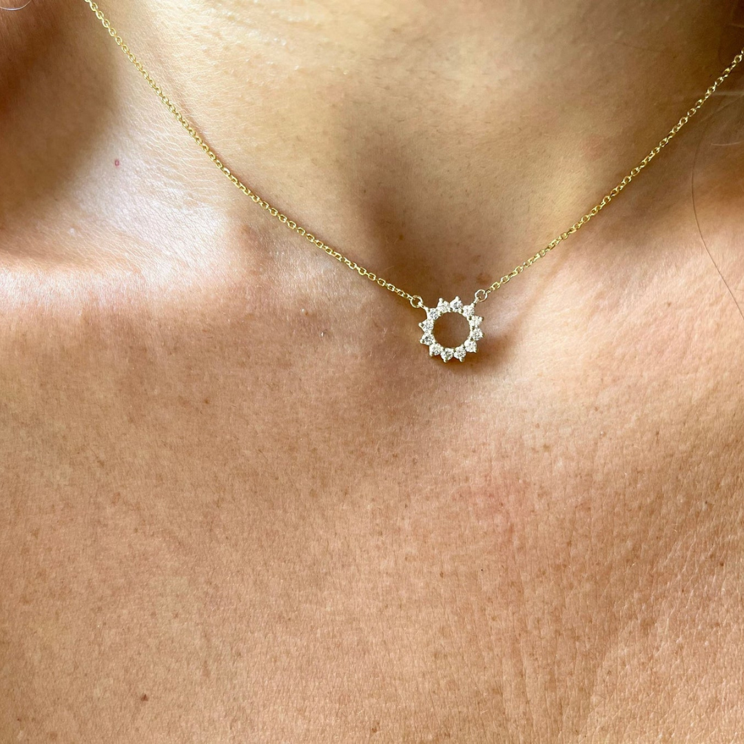 Moissanite 0.60 CT Round Diamond Necklace