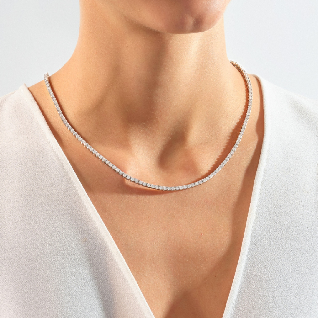 Moissanite 48.00 CT Round Diamond Necklace