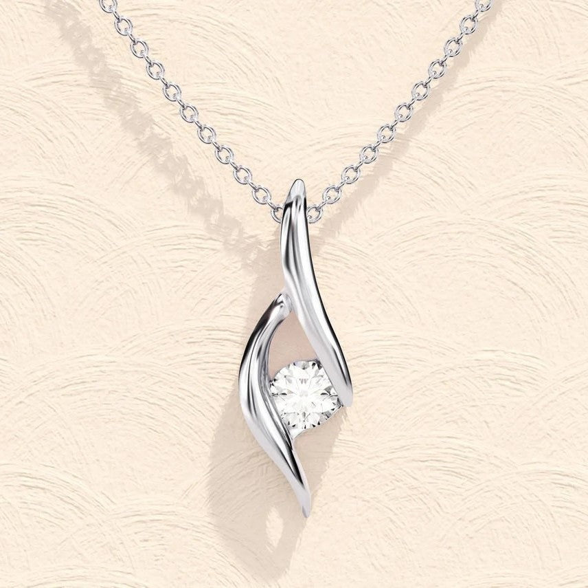 Moissanite 0.20 CT Round Diamond Necklace