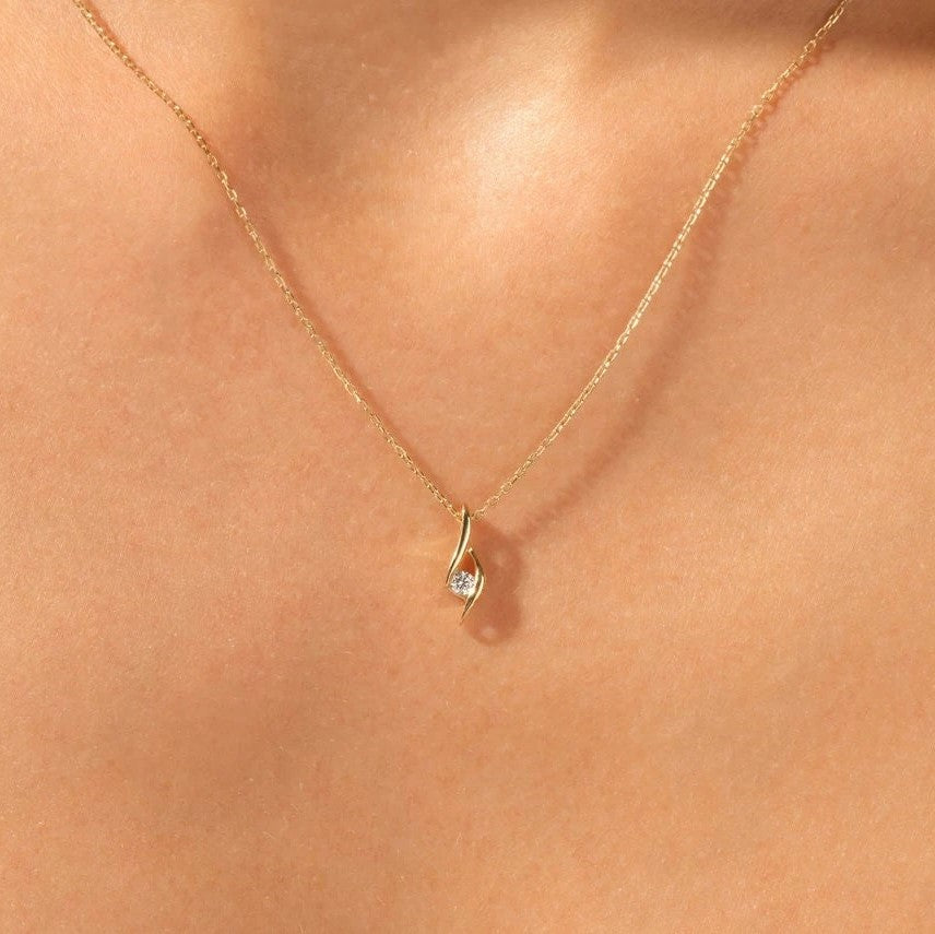 Moissanite 0.20 CT Round Diamond Necklace