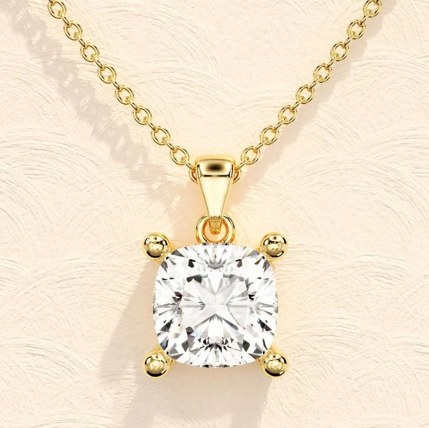 Moissanite 1.60 CT Cushion Diamond Necklace