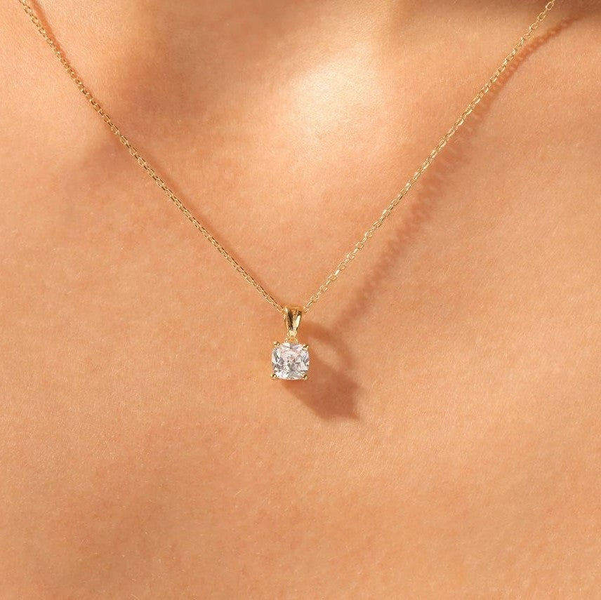 Moissanite 1.60 CT Cushion Diamond Necklace