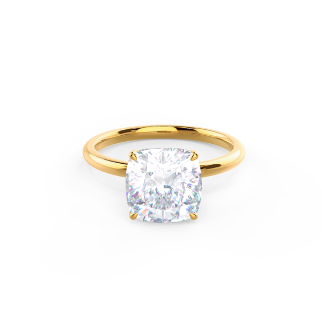 Moissanite 1.70 CT Cushion Cut Diamond Mid-Century Anniversary Ring