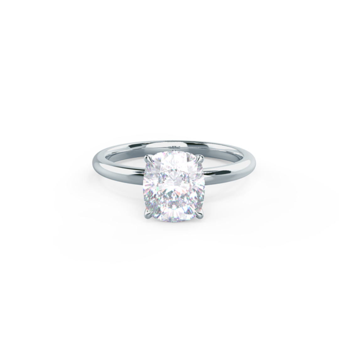 Moissanite 1.70 CT Cushion Cut Diamond Mid-Century Anniversary Ring