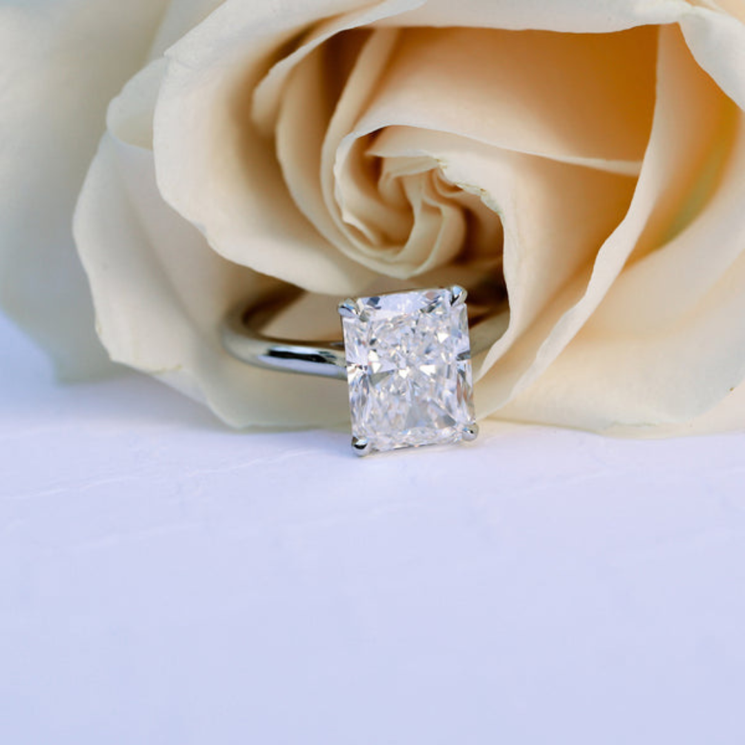 Moissanite 1.80 CT Radiant Cut Diamond Victorian Engagement Ring