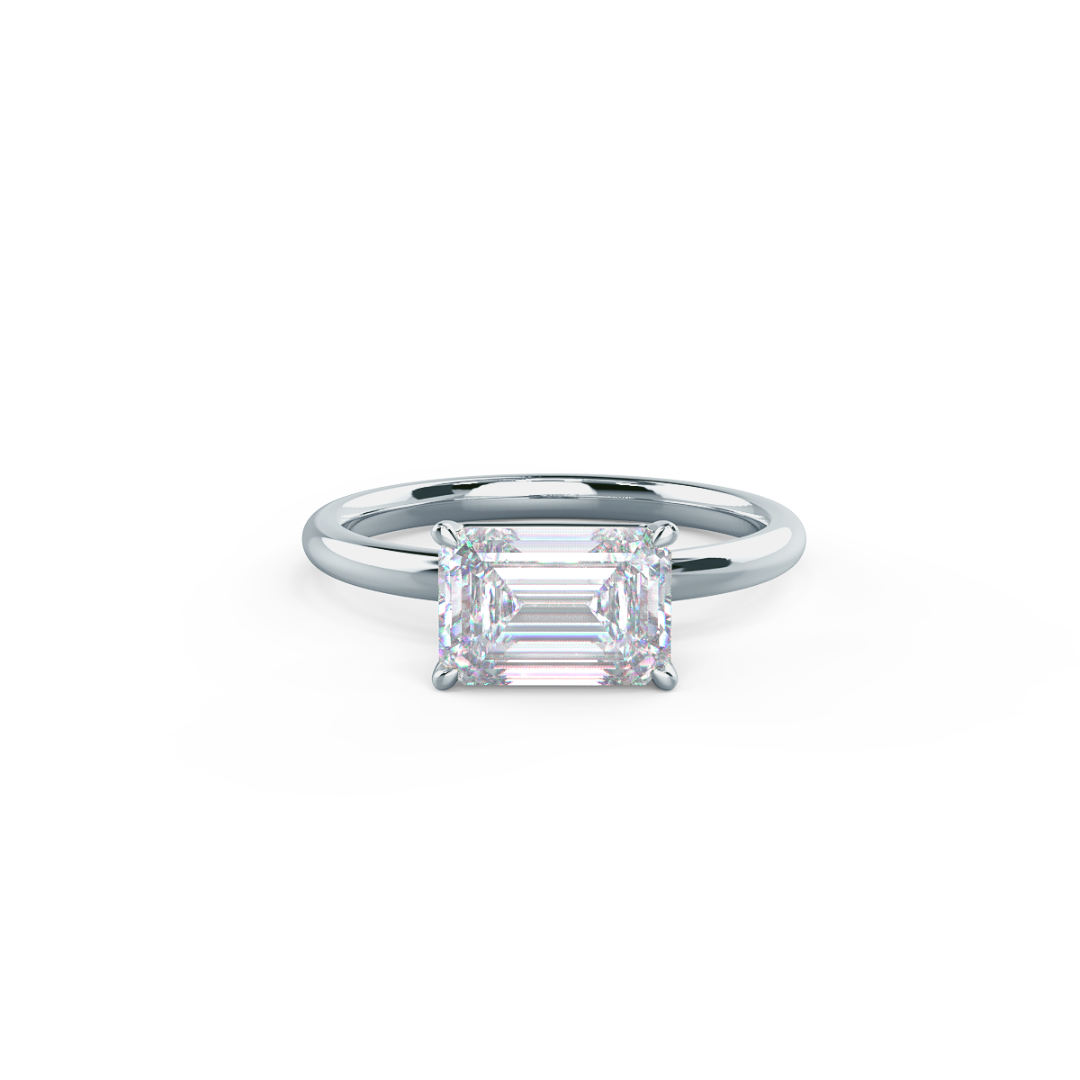 Moissanite 1.92 CT Emerald Cut Diamond Edwardian Engagement Ring