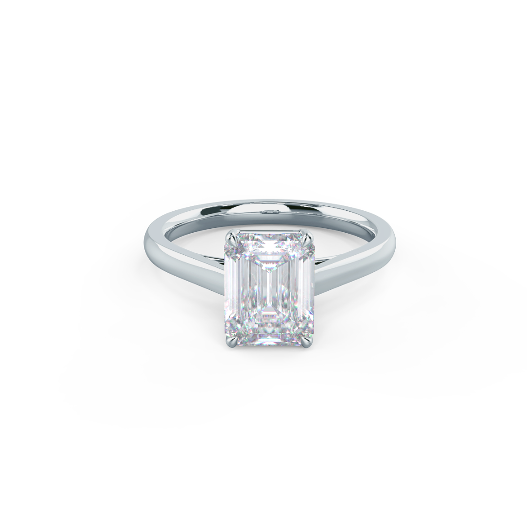 Moissanite 1.88 CT Emerald Cut Diamond Gothic Wedding Ring