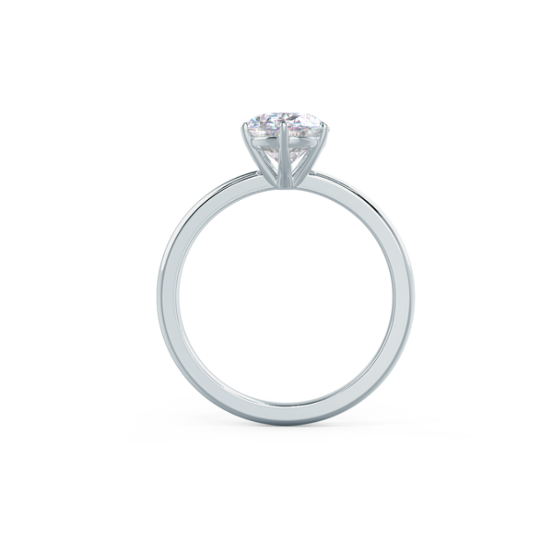 Moissanite 2.18 CT Oval Cut Diamond Mid-Century Anniversary Ring