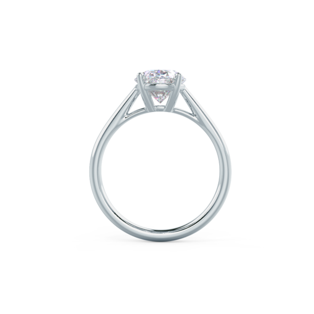 Moissanite 1.94 CT Oval Cut Diamond Minimalist Handmade Ring