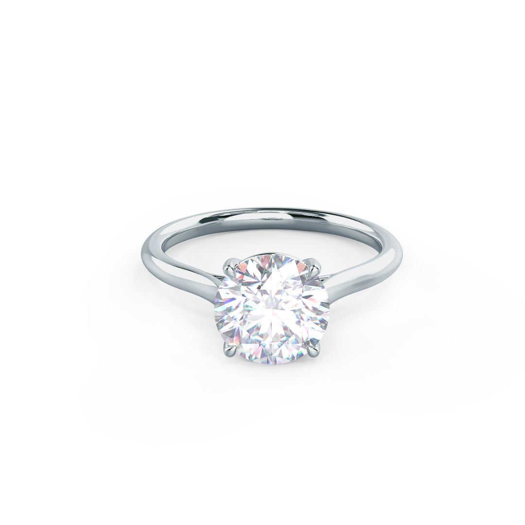 Moissanite 1.65 CT Round Cut Diamond Victorian Engagement Ring