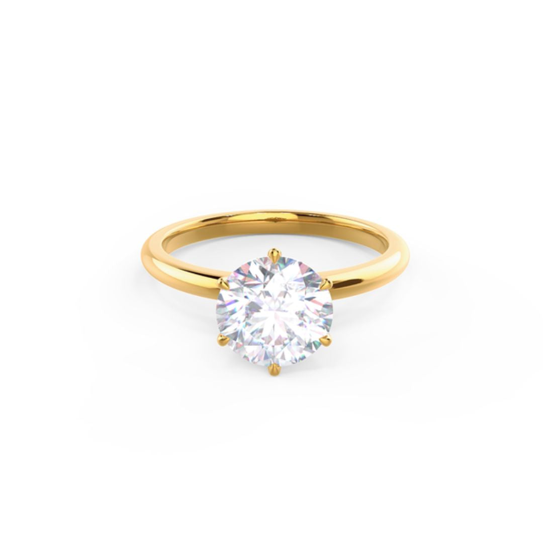 Moissanite 1.90 CT Round Cut Diamond Edwardian Engagement Ring