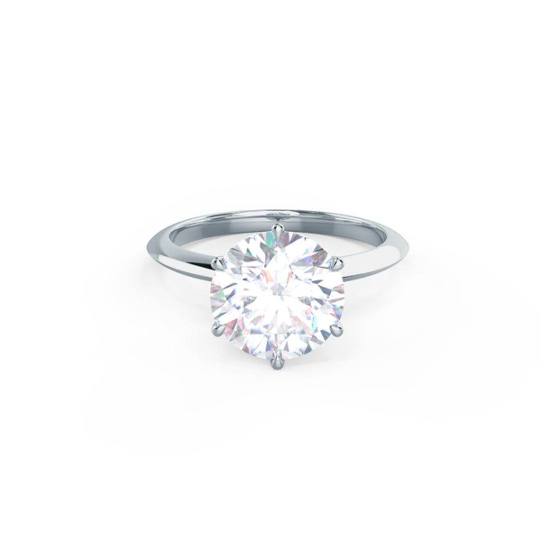 Moissanite 1.90 CT Round Cut Diamond Edwardian Engagement Ring