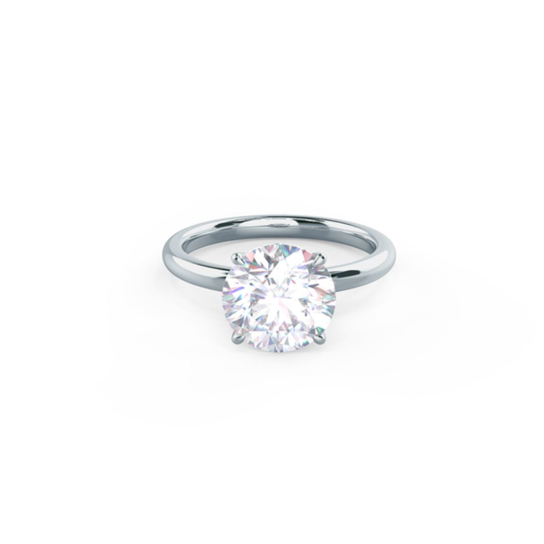 Moissanite 2.10 CT Round Cut Diamond Art Deco Anniversary Ring