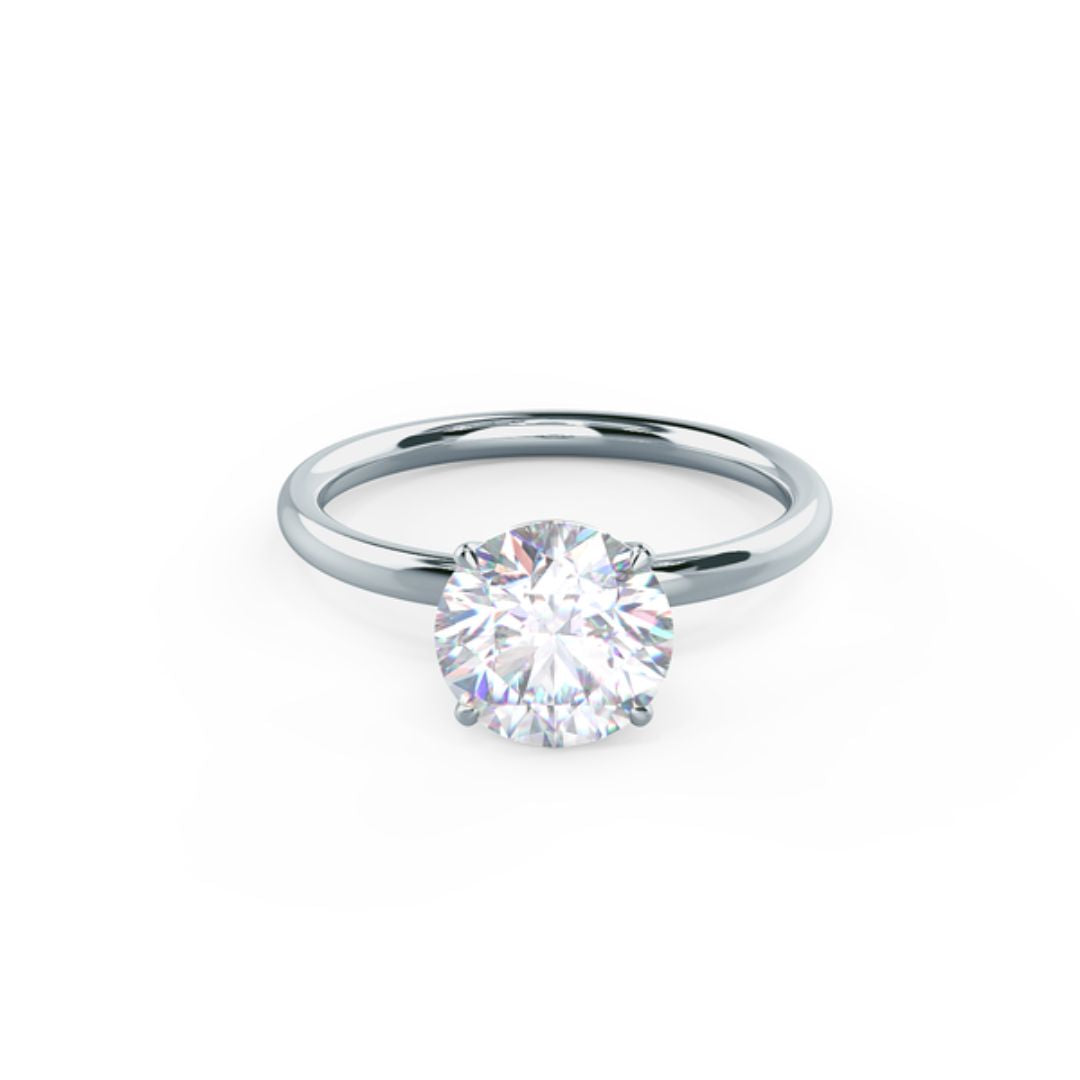 Moissanite 1.82 CT Round Cut Diamond Art Deco Anniversary Ring