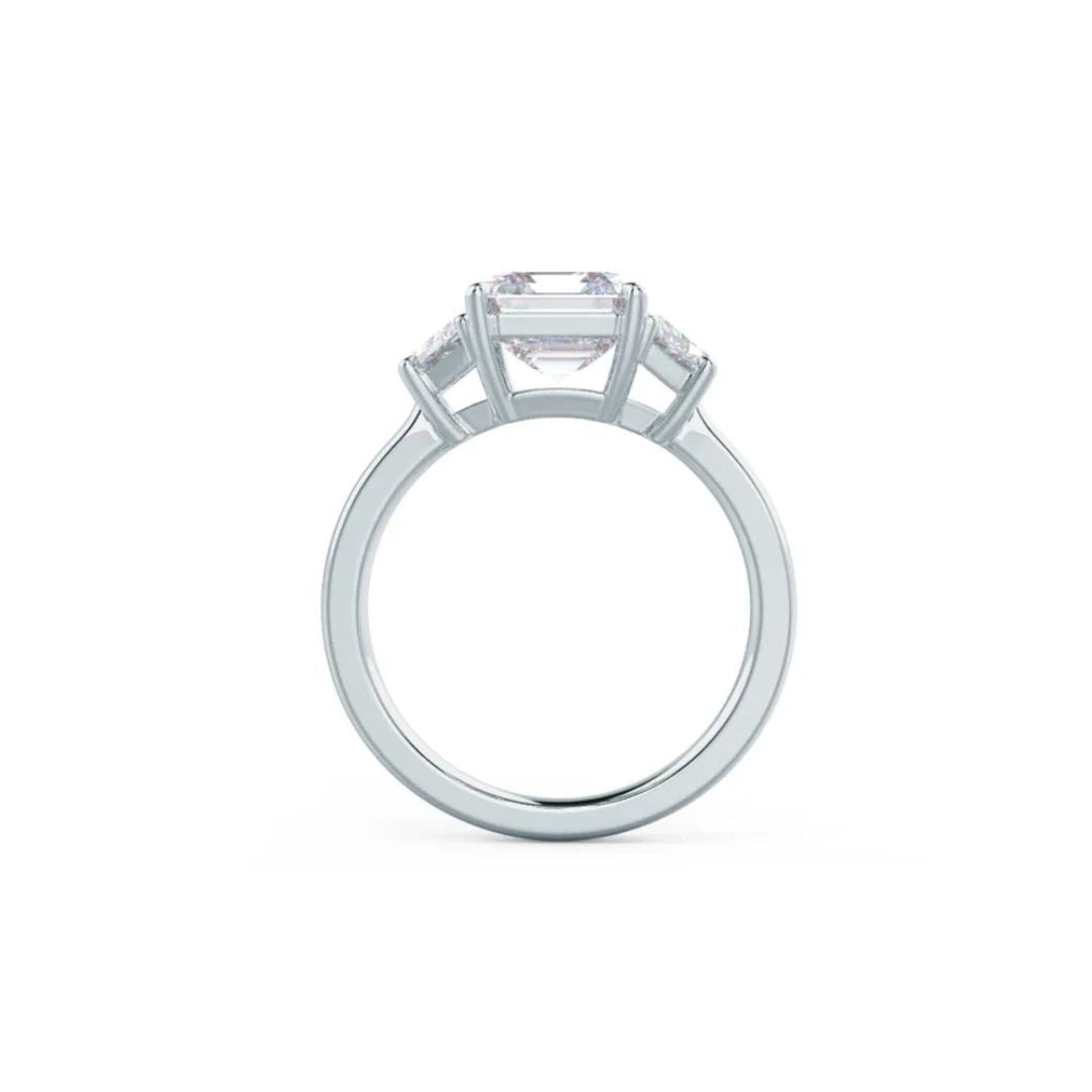 Moissanite 4.20 CT Asscher Cut Diamond Boho & Hippie Anniversary Ring