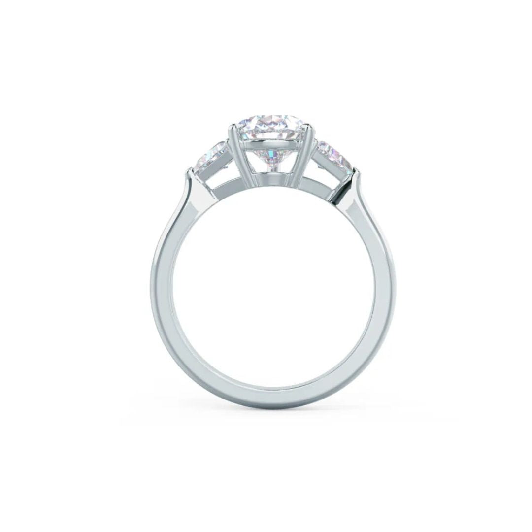 Moissanite 4.54 CT Pear Cut Diamond Gothic Wedding Ring