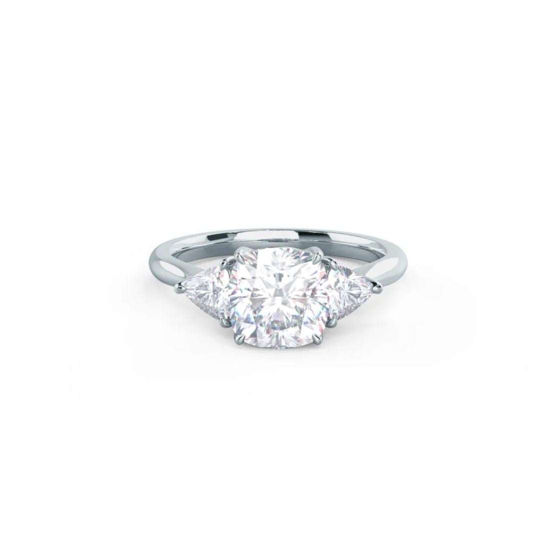 Moissanite 2.60 CT Cushion Cut Diamond Art Deco Engagement Ring