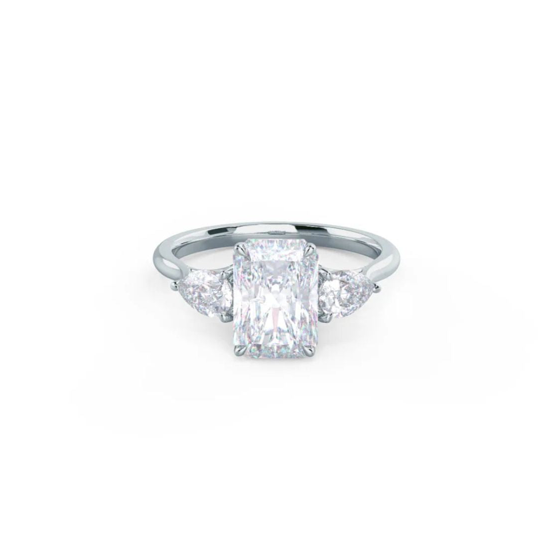 Moissanite 3.75 CT Radiant Cut Diamond Avant Garde Wedding Ring