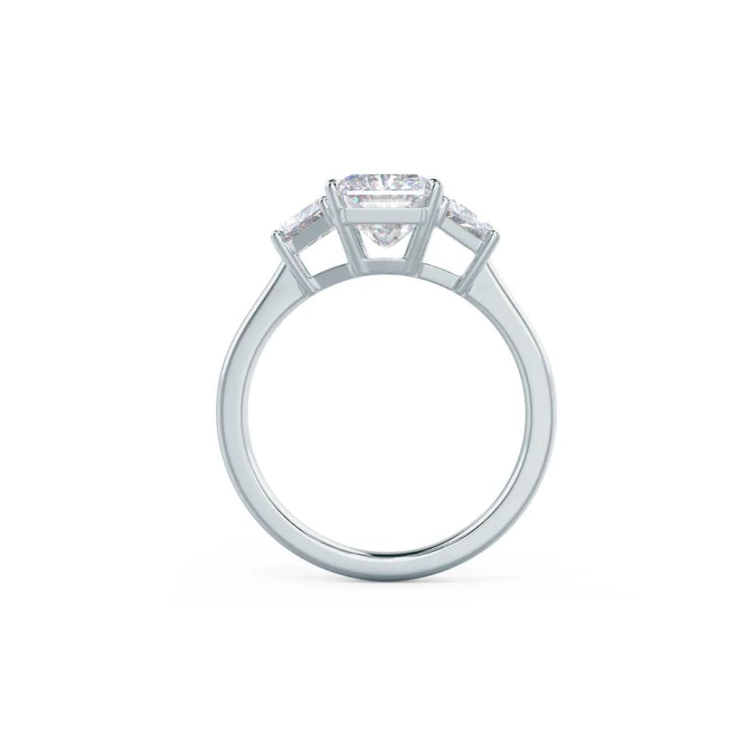 Moissanite 4.58 CT Radiant Cut Diamond Brutalist Anniversary Ring