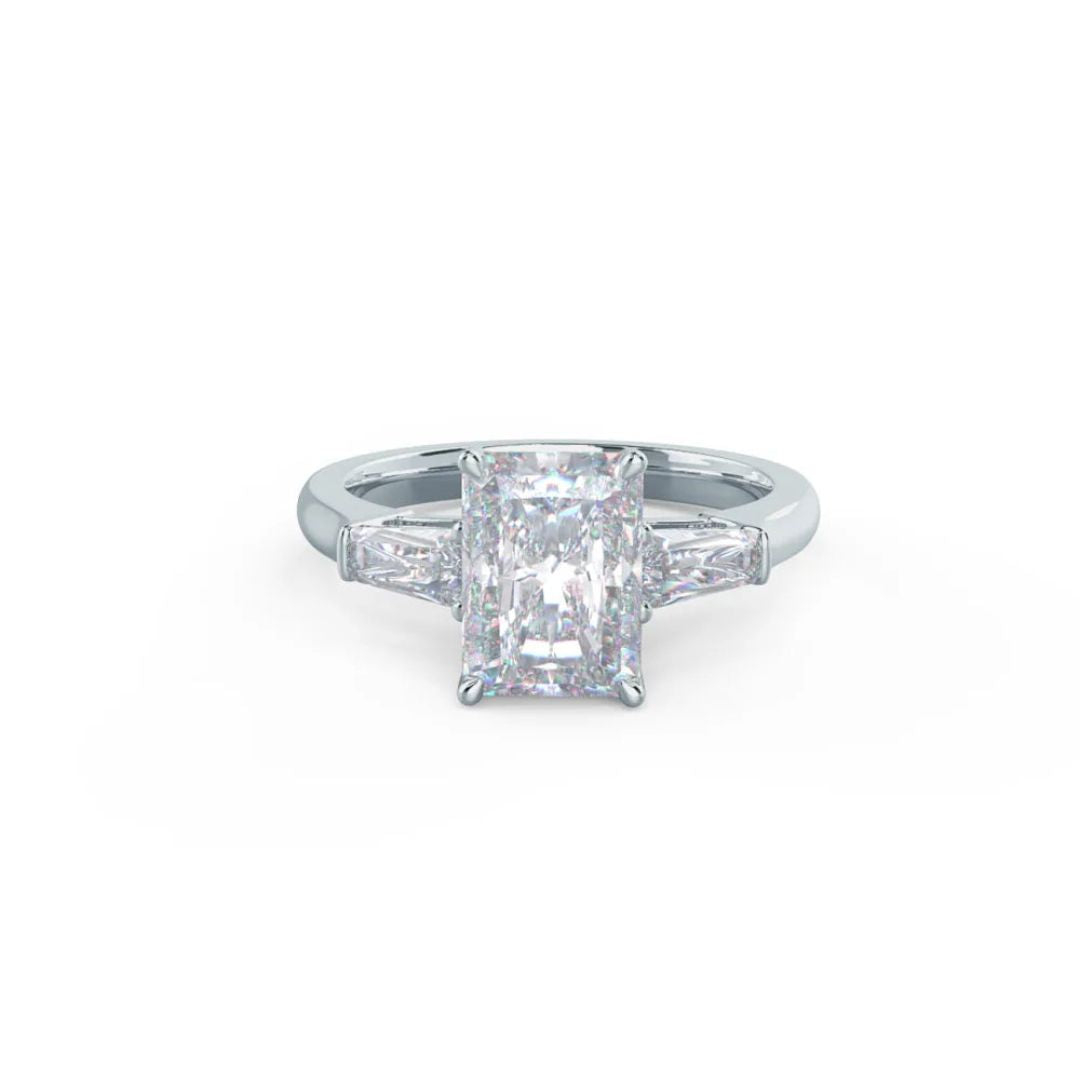 Moissanite 3.88 CT Radiant Cut Diamond Edwardian Handmade Ring