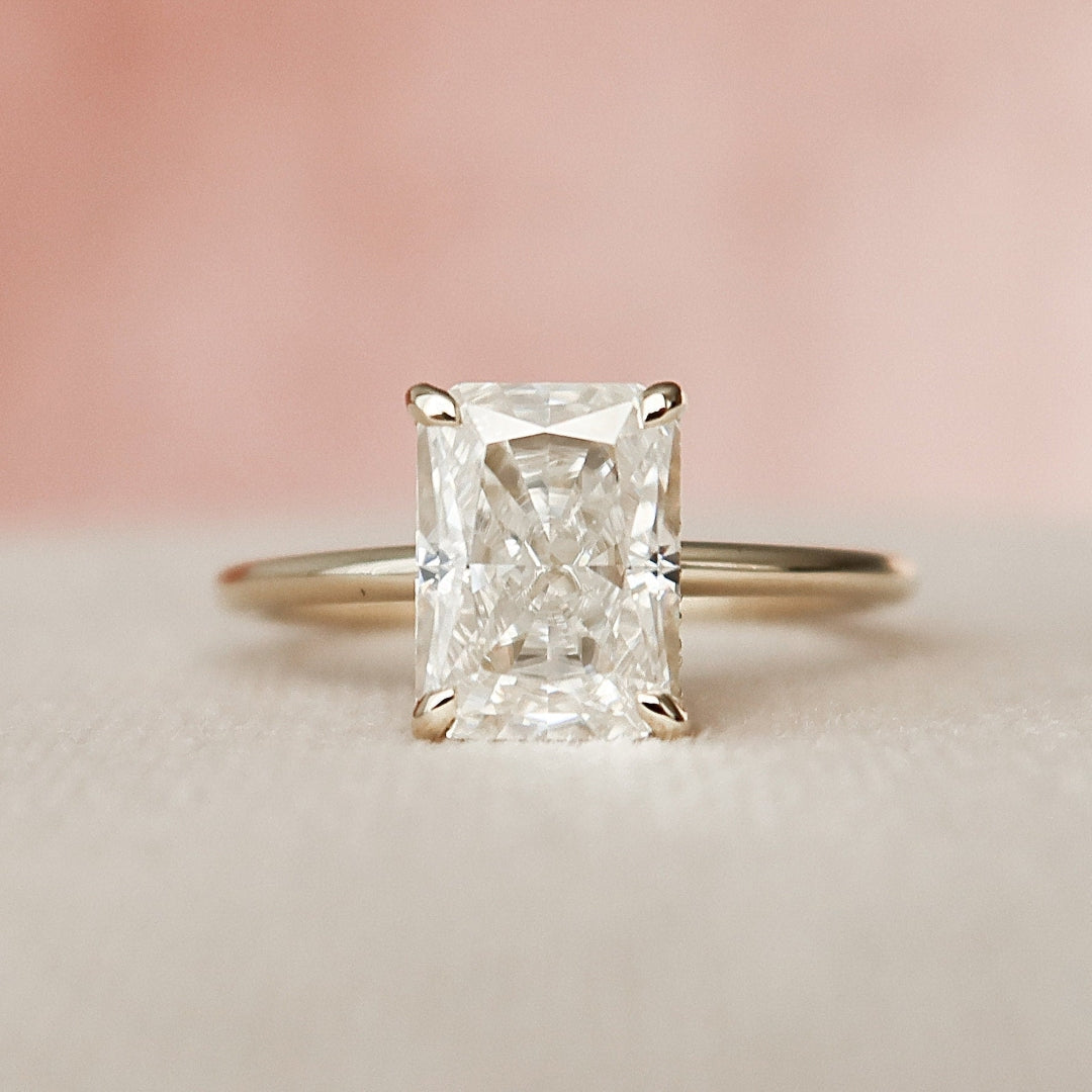 Moissanite 2.22 CT Radiant Cut Diamond Boho & Hippie Anniversary Ring