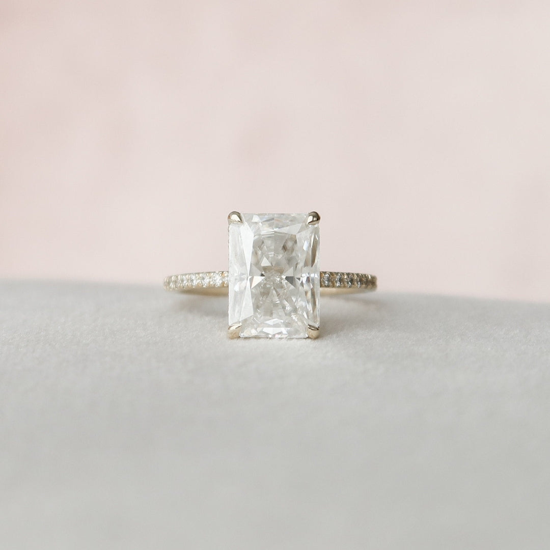 Moissanite 2.52 CT Radiant Cut Diamond Mid-Century Anniversary Ring