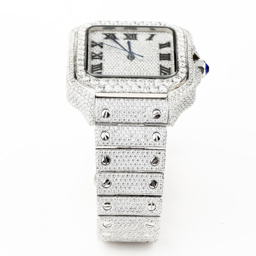 Moissanite 23.00 CT Round Cut Diamond Edwardian Watch