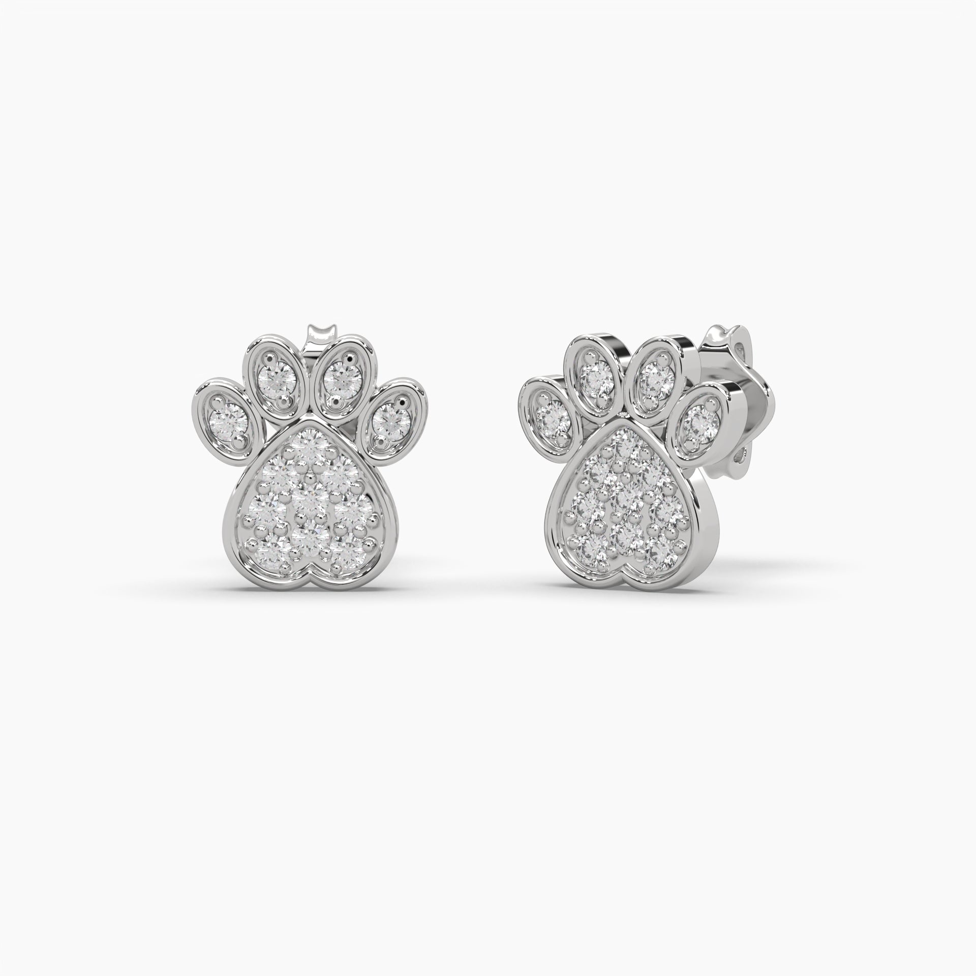 Moissanite 0.08 CT Diamond Stud Earring