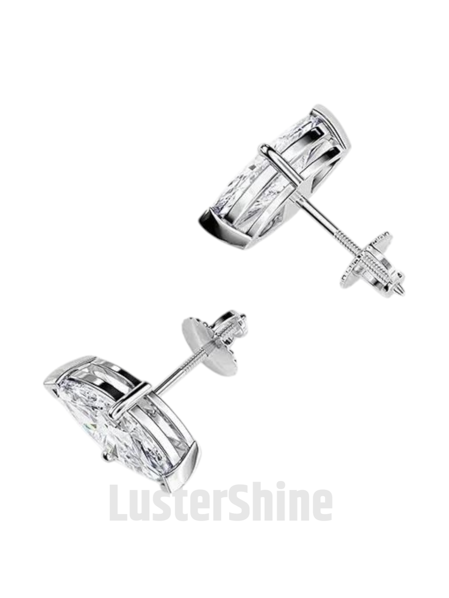 Marquise Moissanite Stud Earrings – Rose Gold Screw Back Earrings – 1ct Each – VVS1 G Color – Dainty Moissanite Earrings Gift