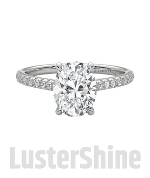 Oval Solitaire Engagement Ring – 10k 14k Rose White Yellow Gold – Custom Bridal Ring – Elegant Oval Cut Diamond Ring – Custom Size Ring Gift