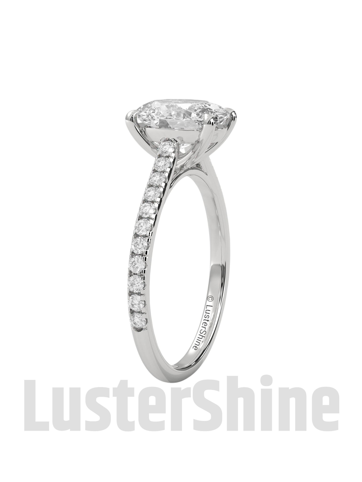 Oval Solitaire Engagement Ring – 10k 14k Rose White Yellow Gold – Custom Bridal Ring – Elegant Oval Cut Diamond Ring – Custom Size Ring Gift